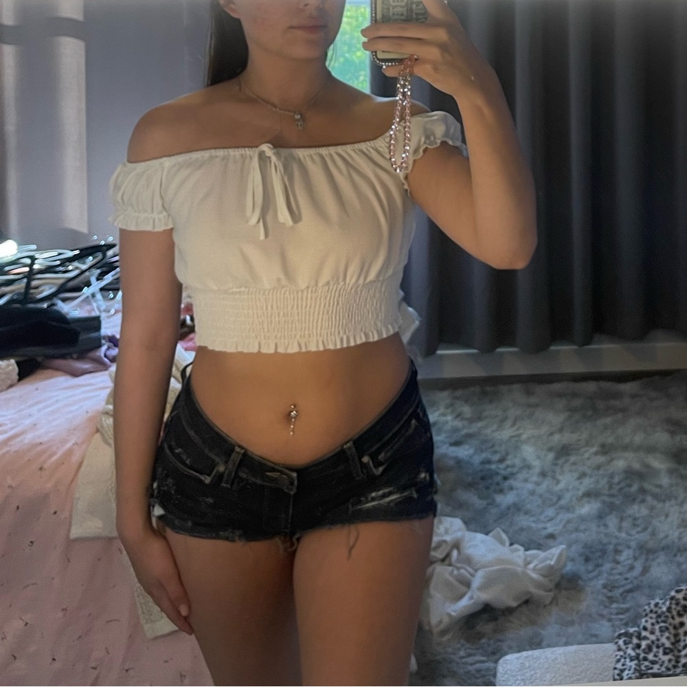 Brandy Melville white boho top